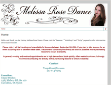 Tablet Screenshot of melissarosedance.com